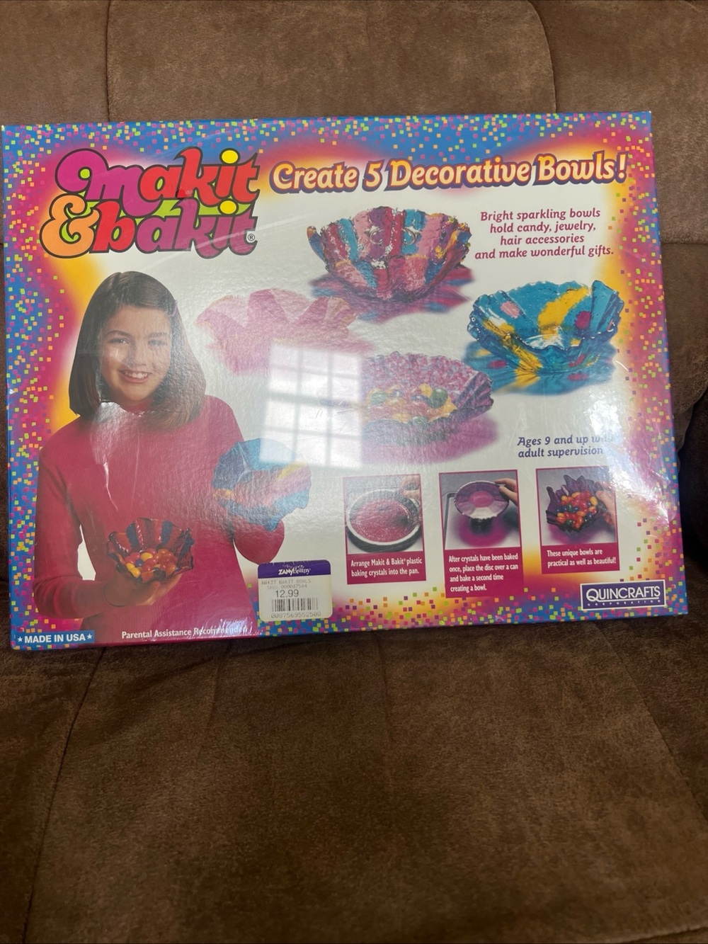 Vtg MAKIT & BAKIT Create Kids 5 Decorative Bowls Craft Design Children Fun Art